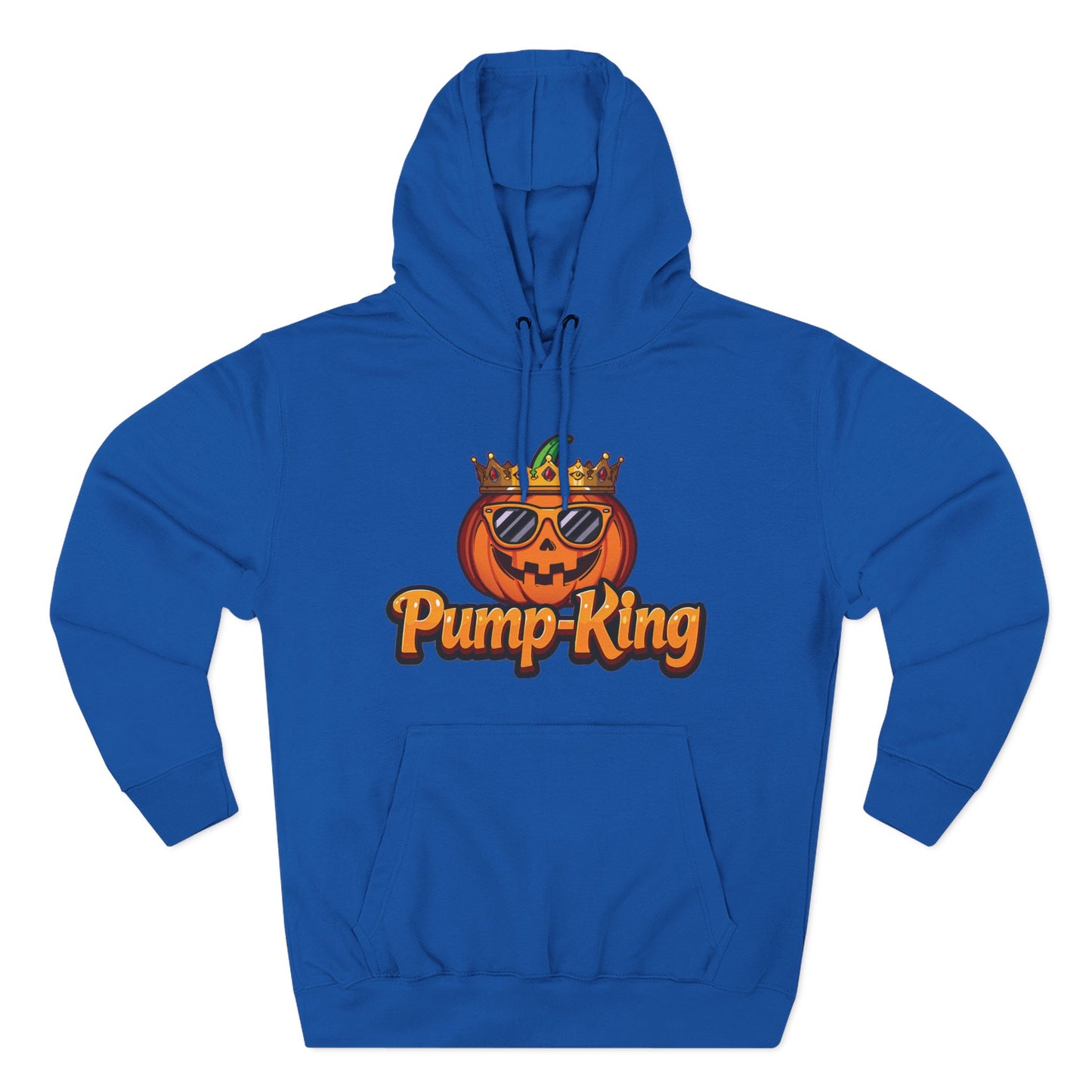 Pump-King Halloween Hoodie, Cozy Fleece Sweatshirt for Fall, Funny Pumpkin Apparel, Autumn Style, Perfect for Halloween Celebrations