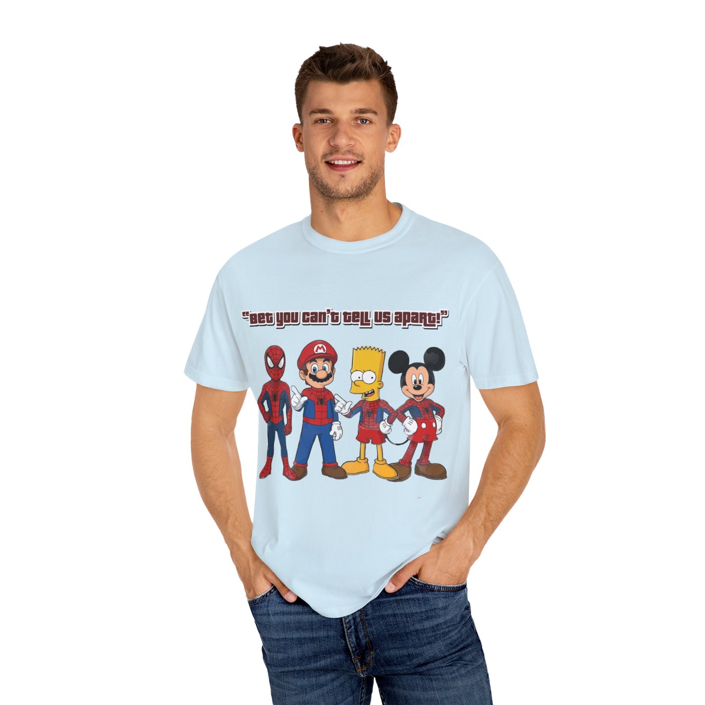 Funny Guess Cartoon Tribute Unisex T-Shirt, Fun Graphic Tee, Perfect Gift for Kids & Adults, Family Bonding, Birthday, Casual Wear
