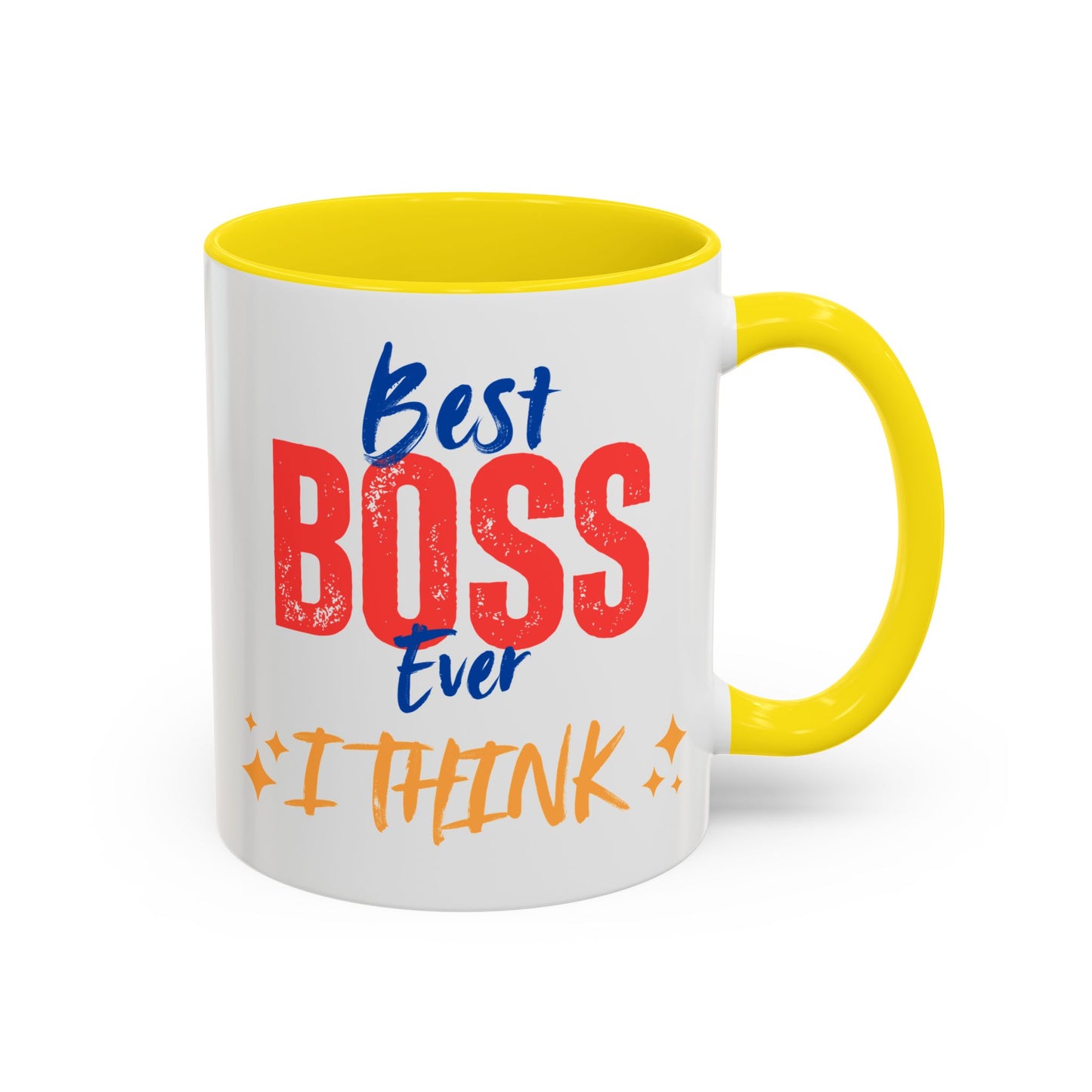 Best Boss Ever Accent Coffee Mug - Perfect Gift for Boss's Day, Office Decor, Motivational Drinkware, Fun Coffee Cup