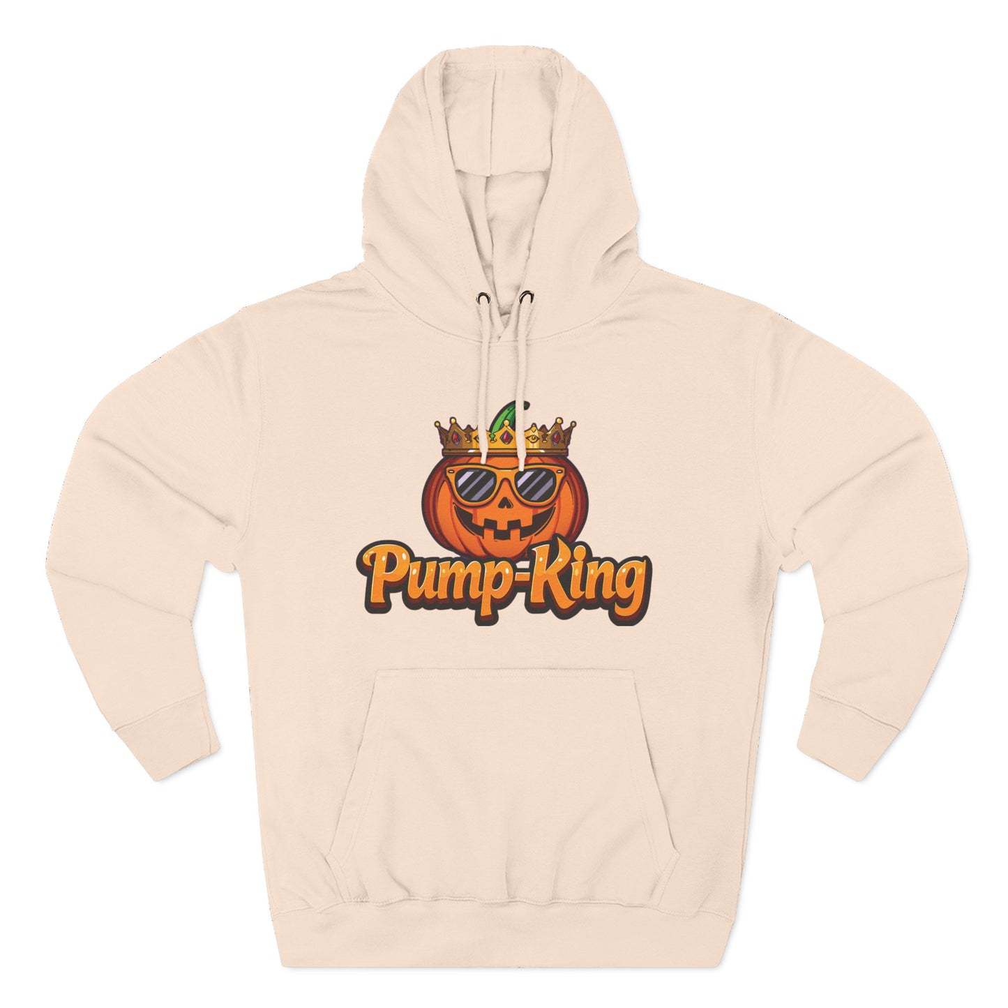 Pump-King Halloween Hoodie, Cozy Fleece Sweatshirt for Fall, Funny Pumpkin Apparel, Autumn Style, Perfect for Halloween Celebrations