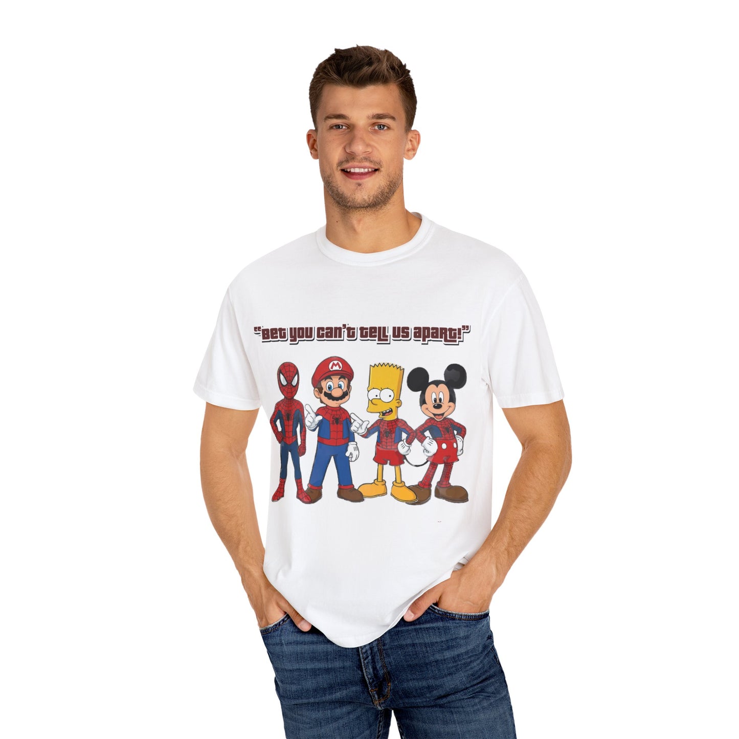 Funny Guess Cartoon Tribute Unisex T-Shirt, Fun Graphic Tee, Perfect Gift for Kids & Adults, Family Bonding, Birthday, Casual Wear