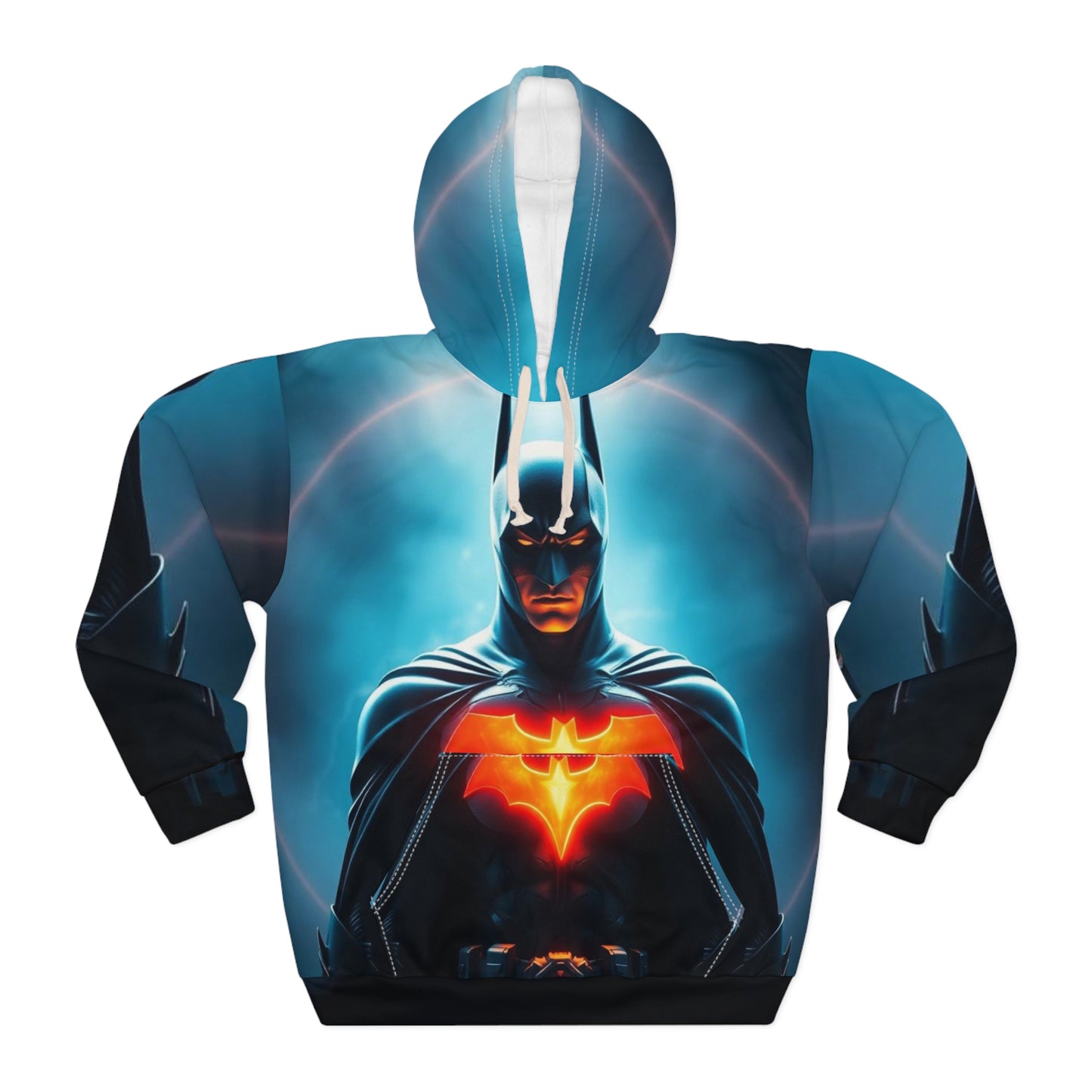 Batman Tribute (Customizable) AOP Unisex Pullover Hoodie, Superhero Sweatshirt, Comic Book Apparel, Geek Fashion, Gift for Fans, Cozy Layer