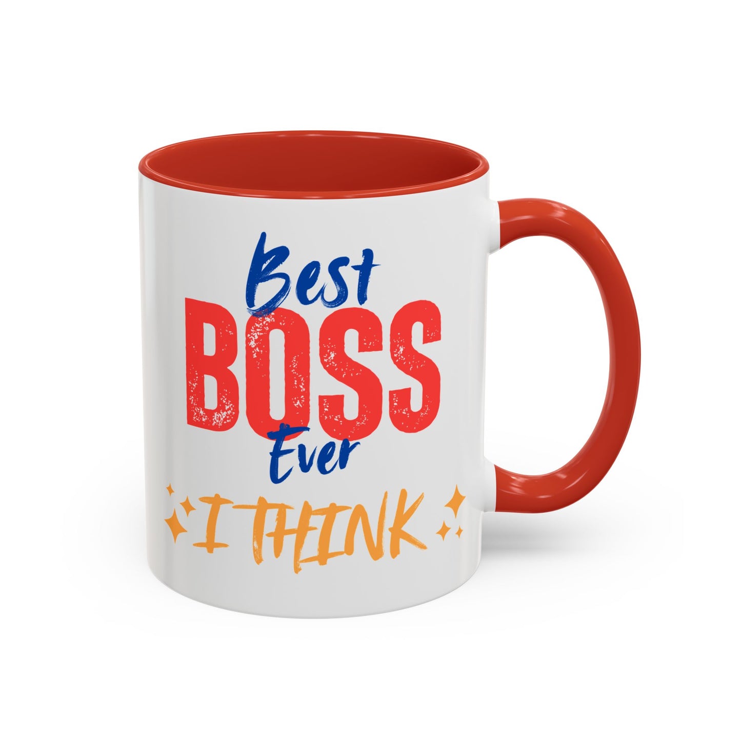 Best Boss Ever Accent Coffee Mug - Perfect Gift for Boss's Day, Office Decor, Motivational Drinkware, Fun Coffee Cup