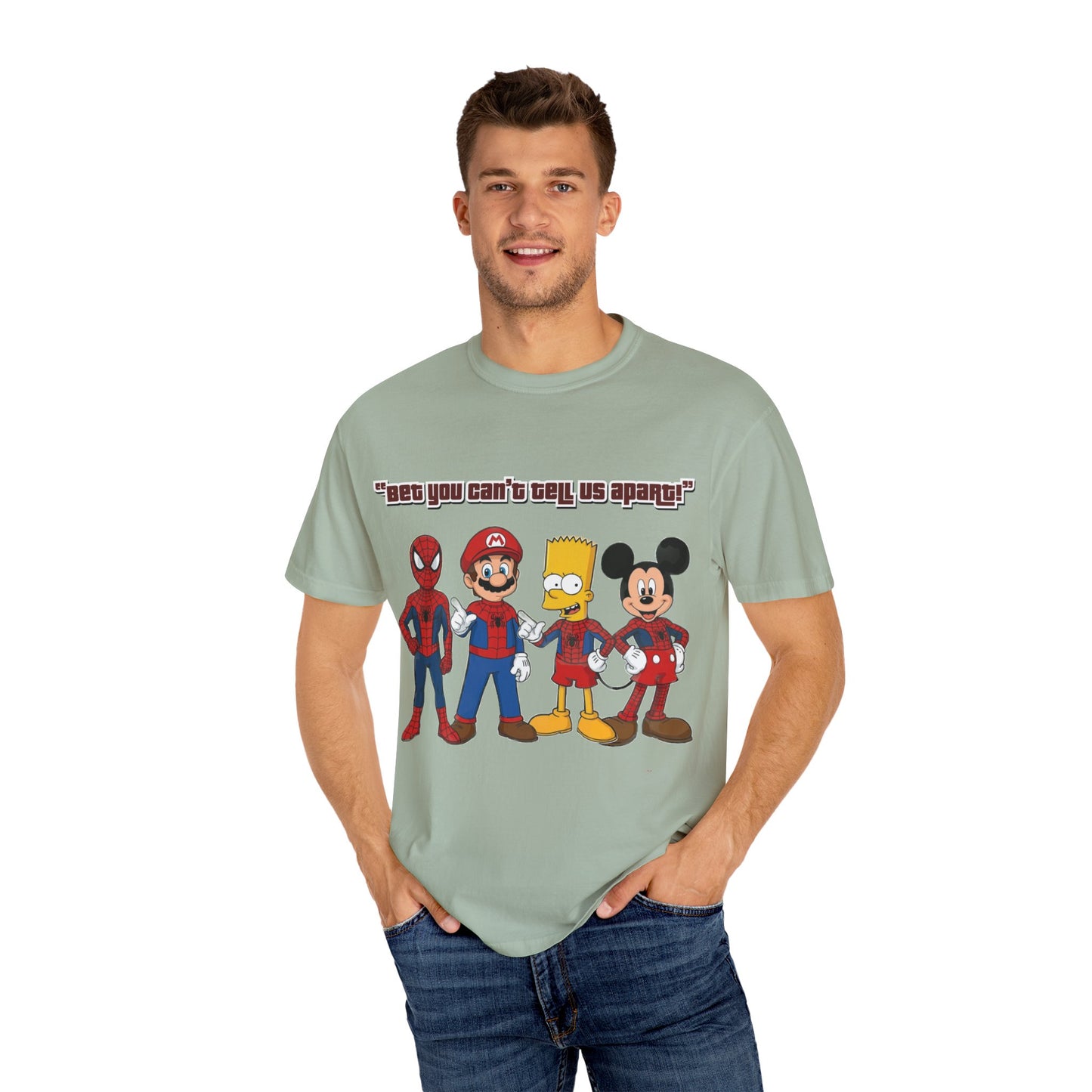 Funny Guess Cartoon Tribute Unisex T-Shirt, Fun Graphic Tee, Perfect Gift for Kids & Adults, Family Bonding, Birthday, Casual Wear