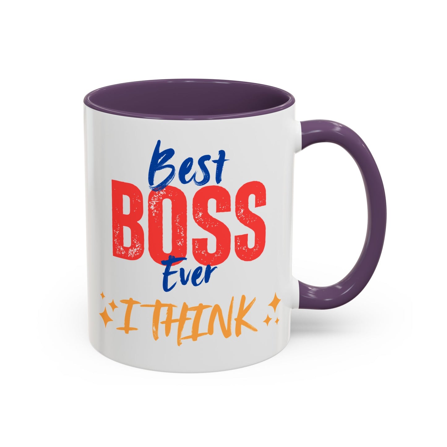 Best Boss Ever Accent Coffee Mug - Perfect Gift for Boss's Day, Office Decor, Motivational Drinkware, Fun Coffee Cup