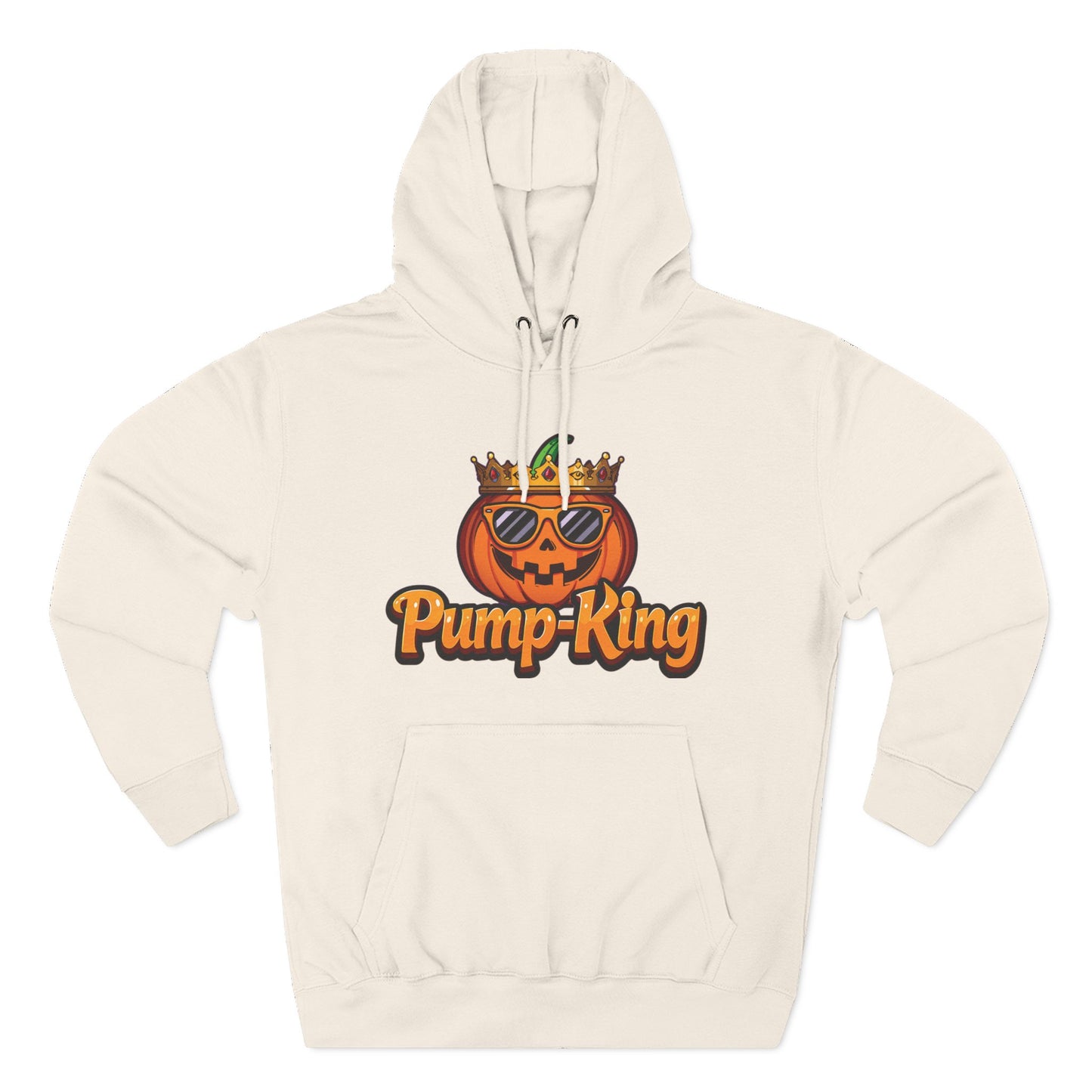 Pump-King Halloween Hoodie, Cozy Fleece Sweatshirt for Fall, Funny Pumpkin Apparel, Autumn Style, Perfect for Halloween Celebrations
