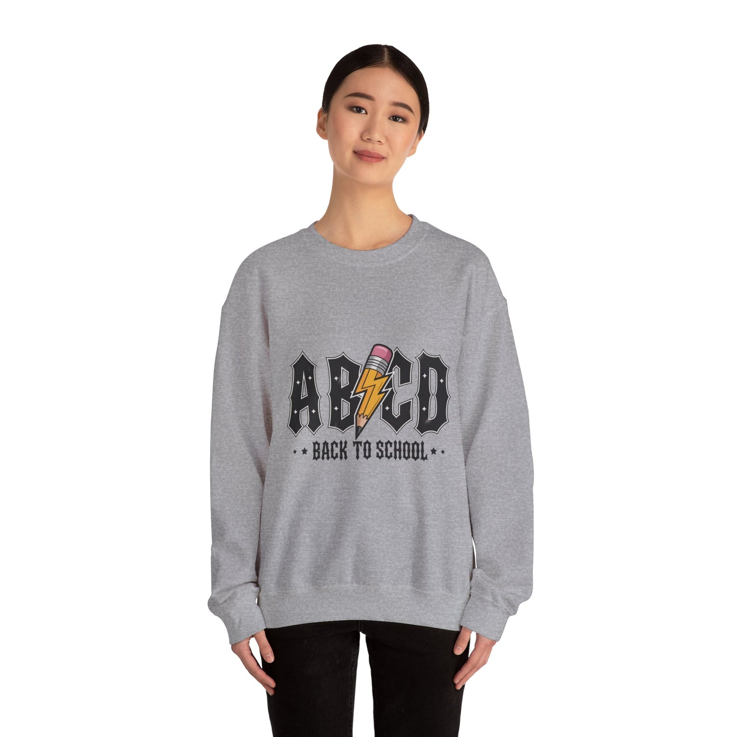 Back to School Crewneck Sweatshirt, Unisex Sweatshirt, Lightweight Sweater, School Apparel, Teacher Gift, Trendy Fashion