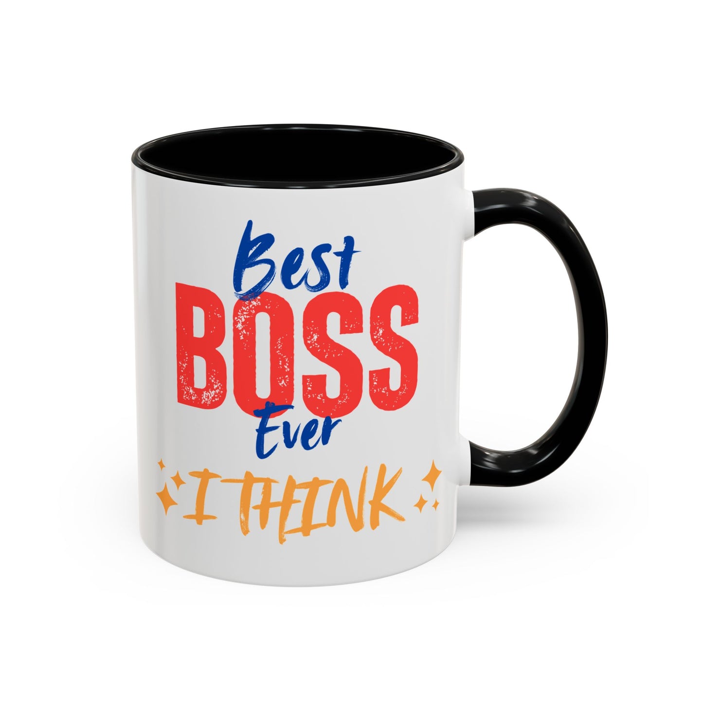 Best Boss Ever Accent Coffee Mug - Perfect Gift for Boss's Day, Office Decor, Motivational Drinkware, Fun Coffee Cup