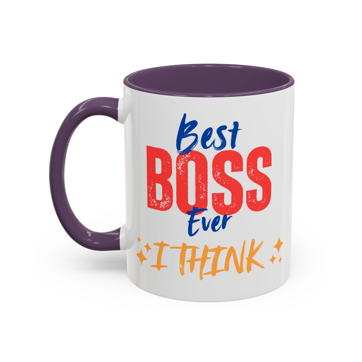 Best Boss Ever Accent Coffee Mug - Perfect Gift for Boss's Day, Office Decor, Motivational Drinkware, Fun Coffee Cup