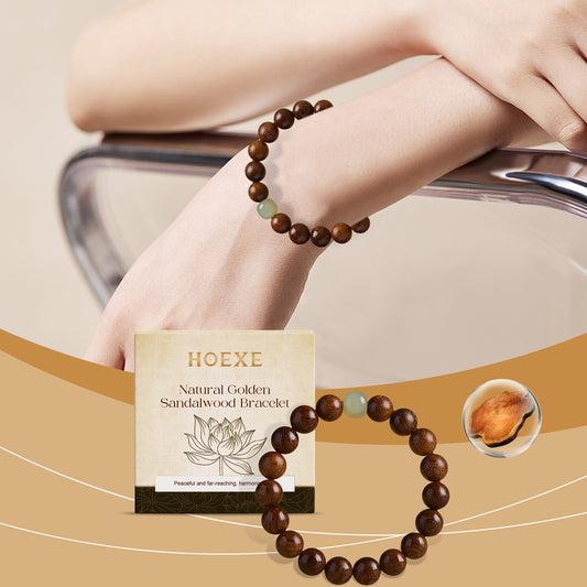 Gold Wire Sandalwood Bead String New Chinese Style Simple Minority Sense Ancient Style Style Play Decorative Bracelet