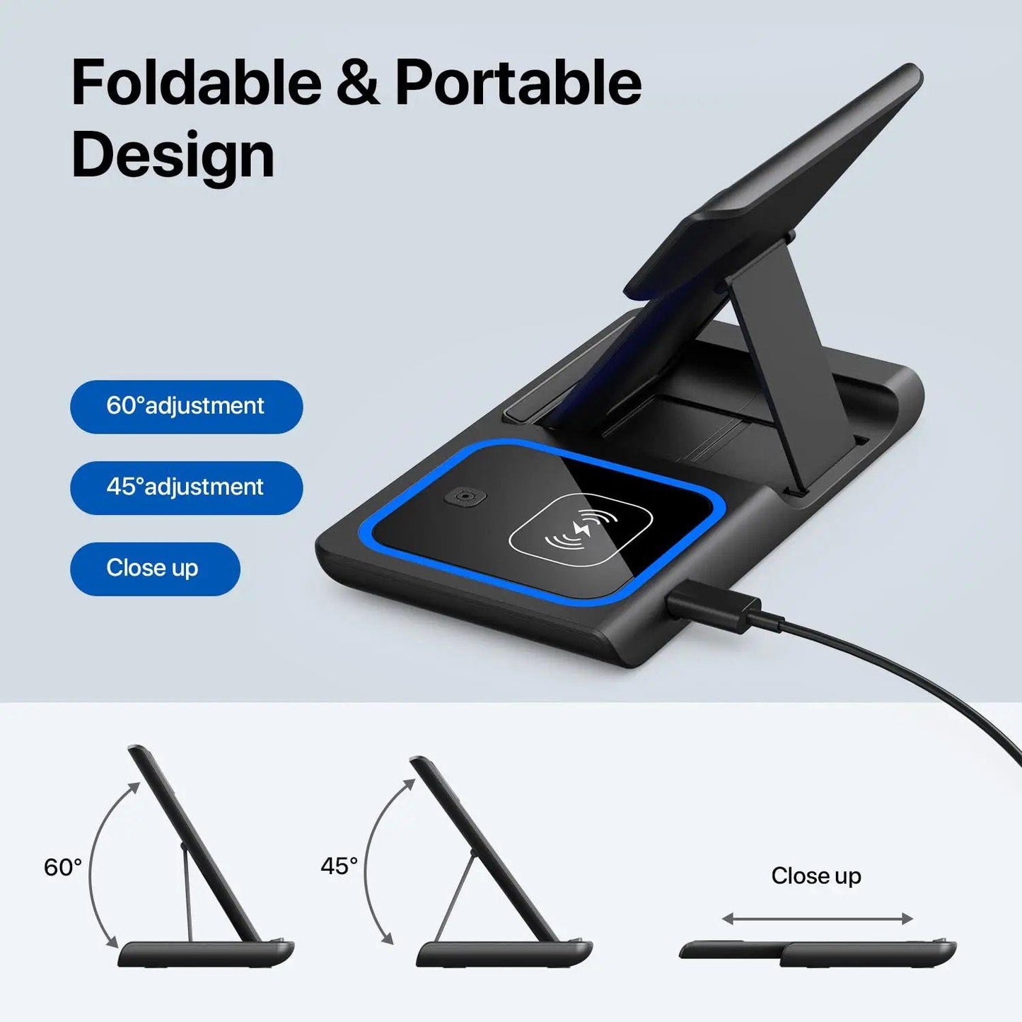 KCMT 3-IN-1 Wireless Charger (Foldable)