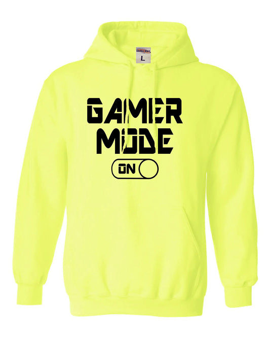 Go All Out 4X-Large Safety Green Mens Gamer Mode On Funny Gift For Gaming Lovers Sweatshirt Hoodie