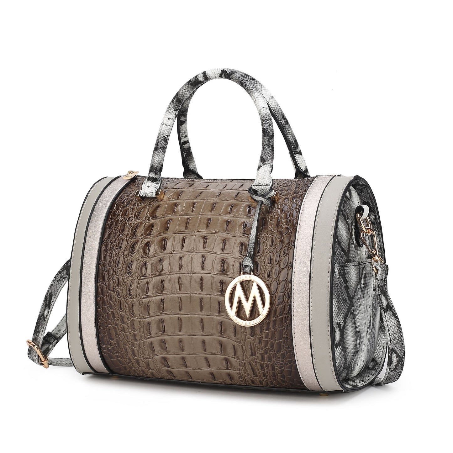 MKF Collection Eleanor Faux Crocodile-Embossed Women Satchel by Mia k