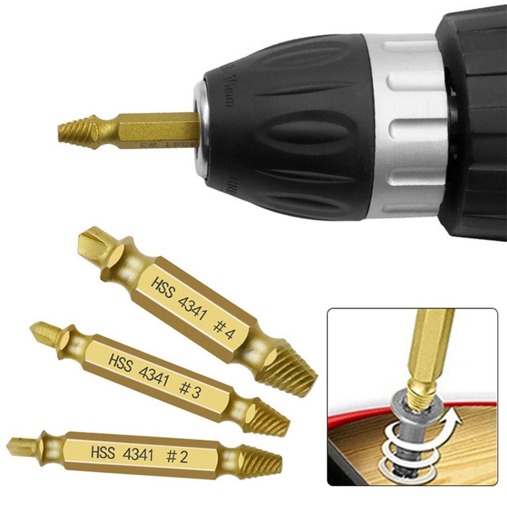 Screw Extractor Drill Bit Extraction Kit Broken Speed Bolt Extractor B ...