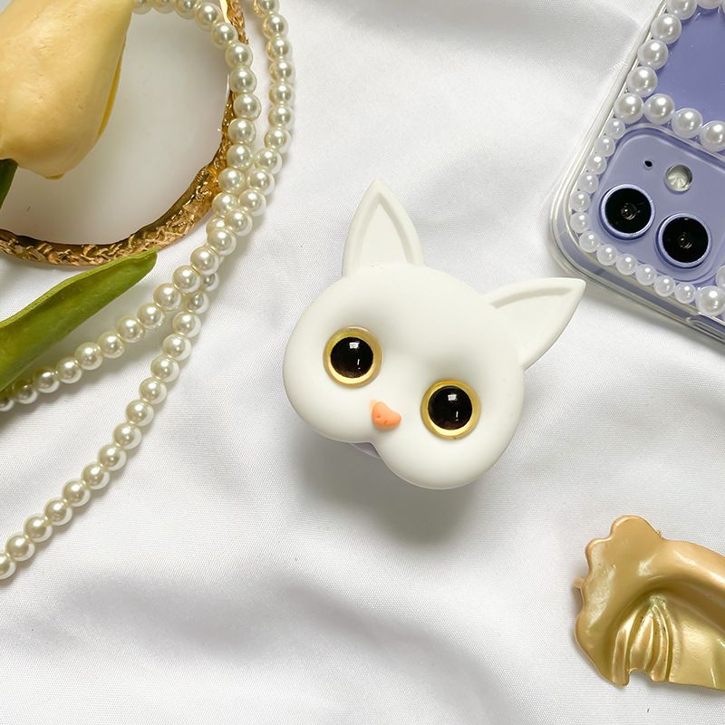 1pc Cat PopSockets; Phone Grip with Expanding Kickstand; Pop Socket for Phone.