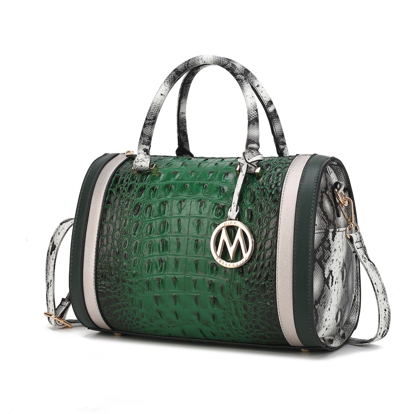 MKF Collection Eleanor Faux Crocodile-Embossed Women Satchel by Mia k