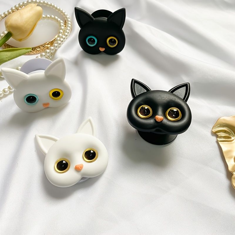 1pc Cat PopSockets; Phone Grip with Expanding Kickstand; Pop Socket for Phone.