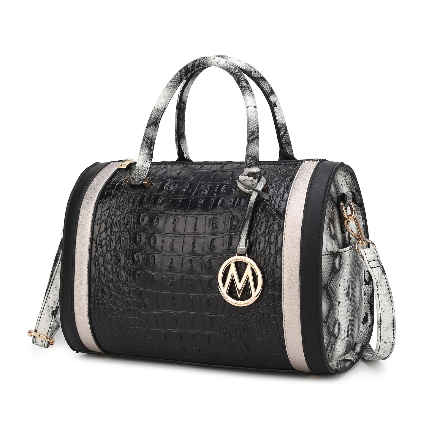 MKF Collection Eleanor Faux Crocodile-Embossed Women Satchel by Mia k