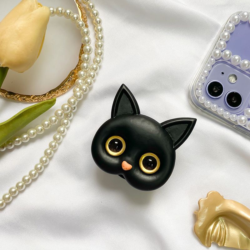 1pc Cat PopSockets; Phone Grip with Expanding Kickstand; Pop Socket for Phone.